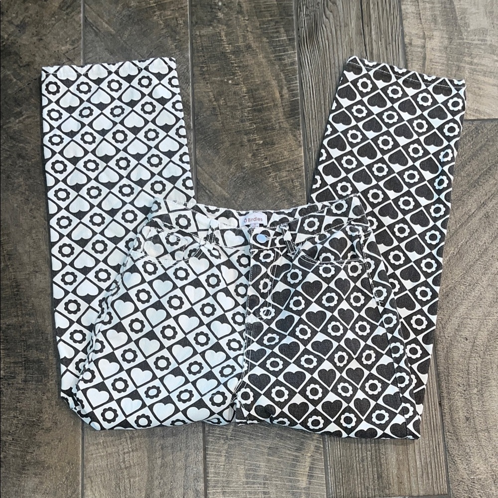 Birdies Black and White Patterned jeans